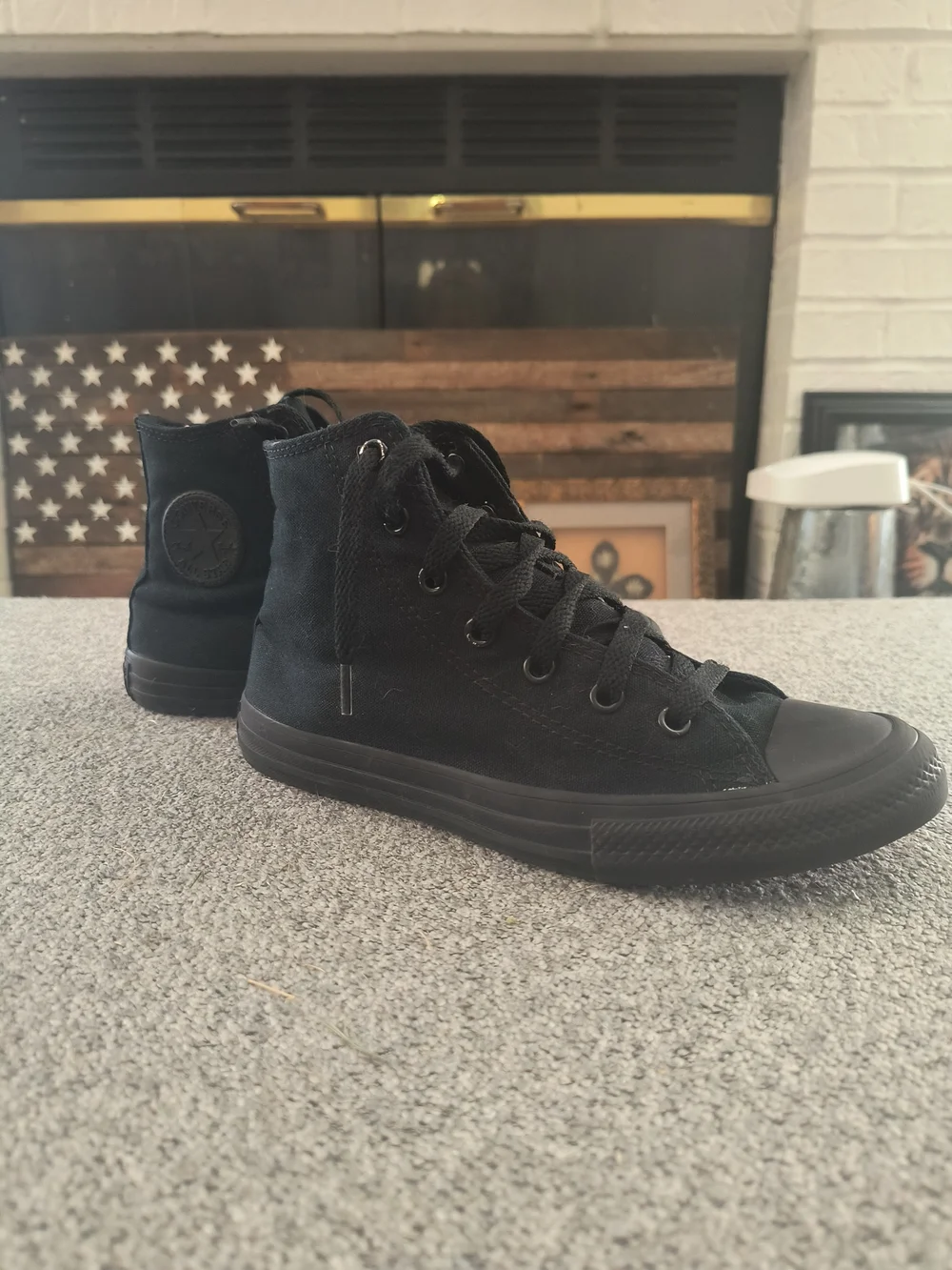 Converse Kids Black High Top Canvas Sneakers